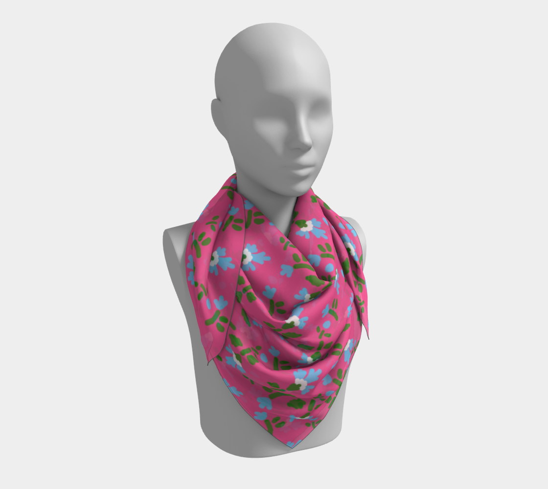 carnation pattern pink scarf