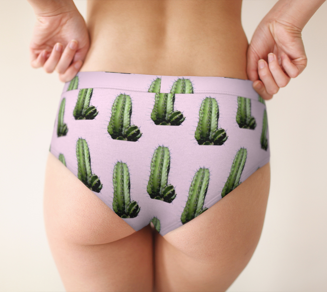 cactus pink pattern cheeky briefs