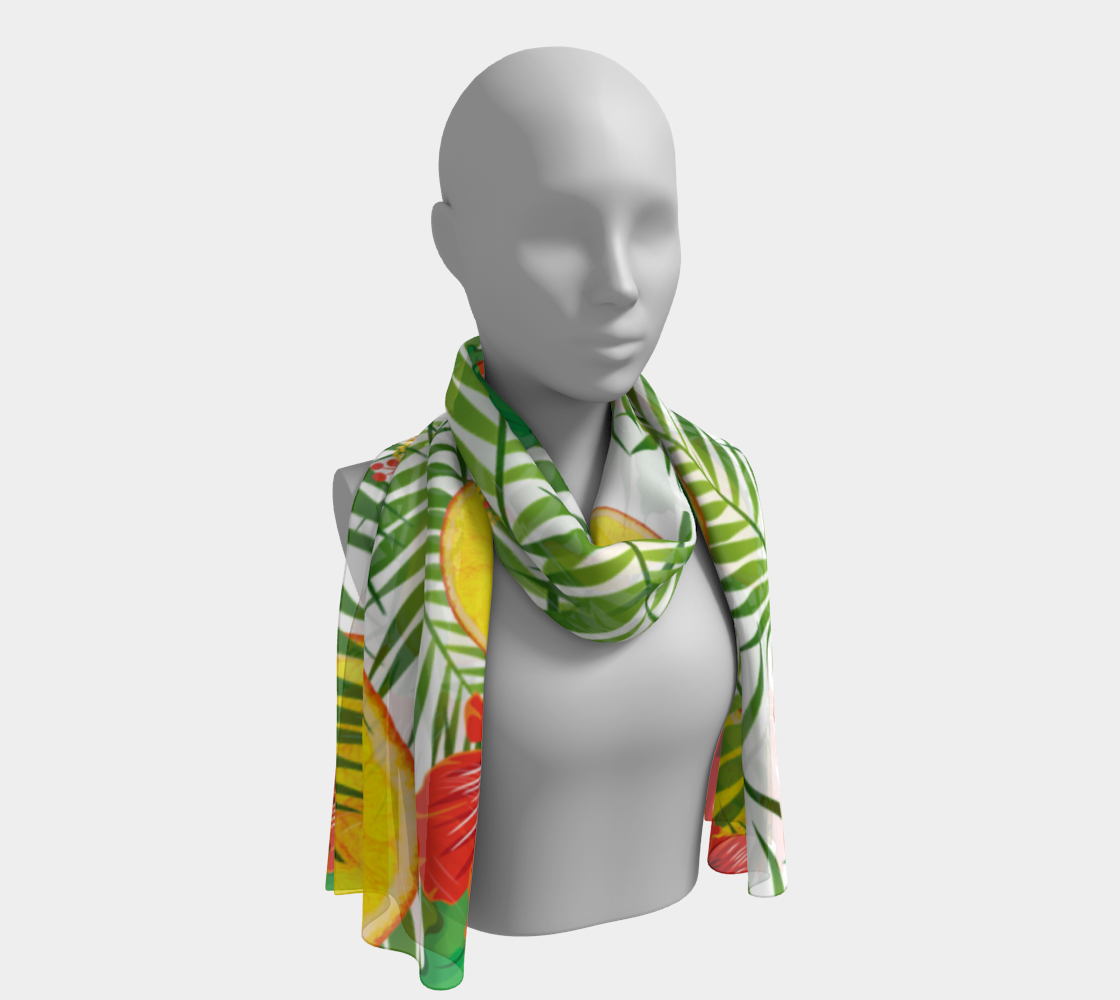 orange tropics scarf