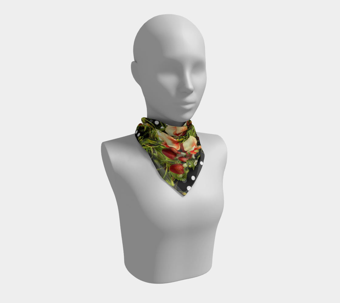 fruit blossom black scarf