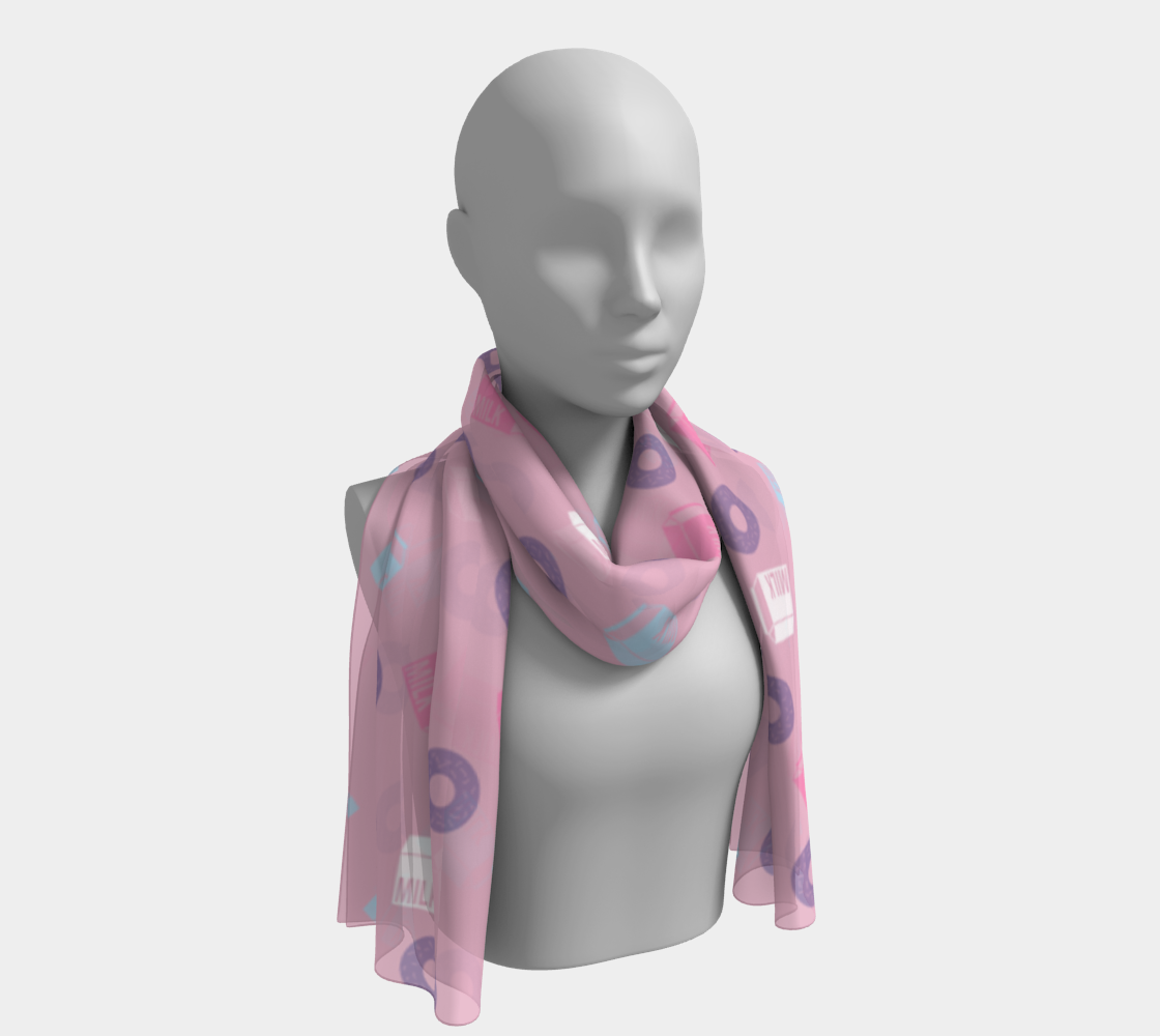 milk and donuts pink scarf