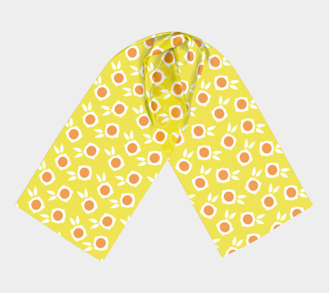 square flowers yellow scarf