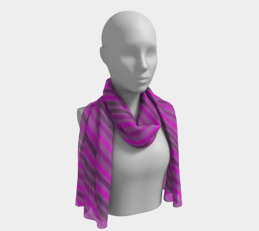 pink violet diagonal lines scarf