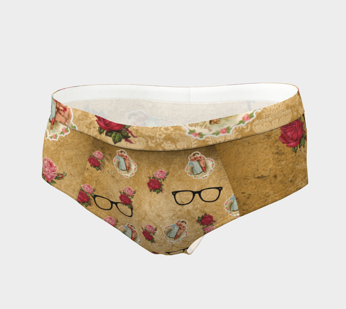 vintage glasses beige cheeky briefs