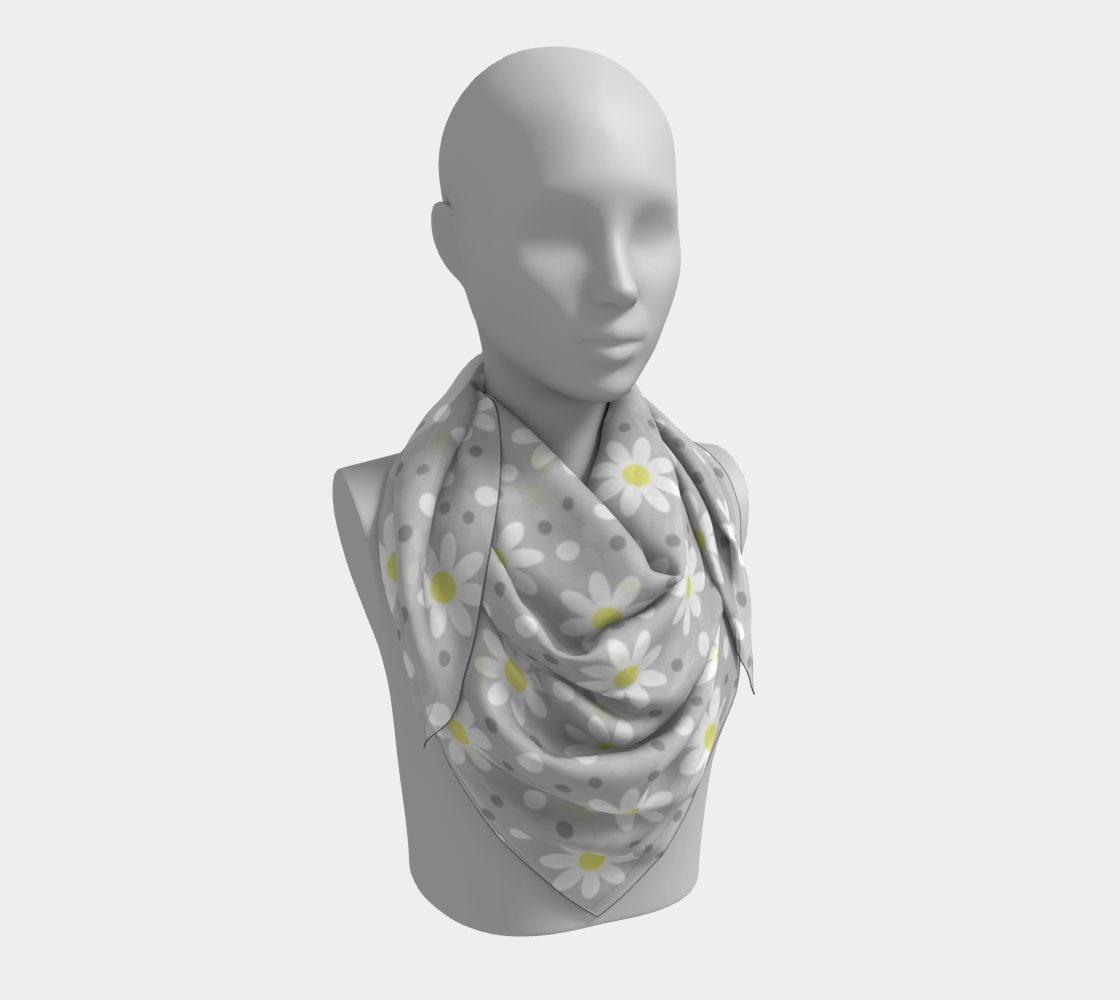 daisy dots grey scarf