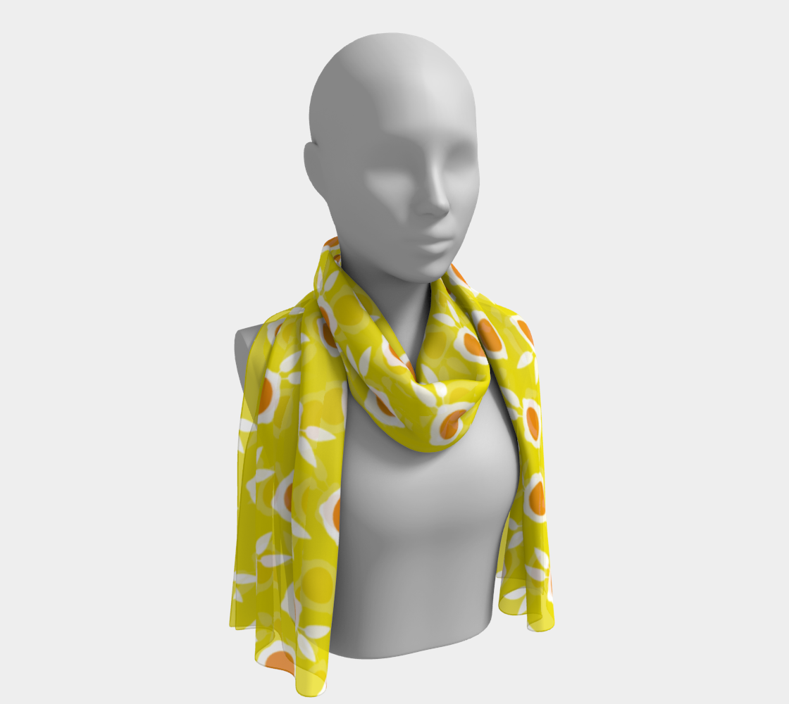 square flowers yellow scarf