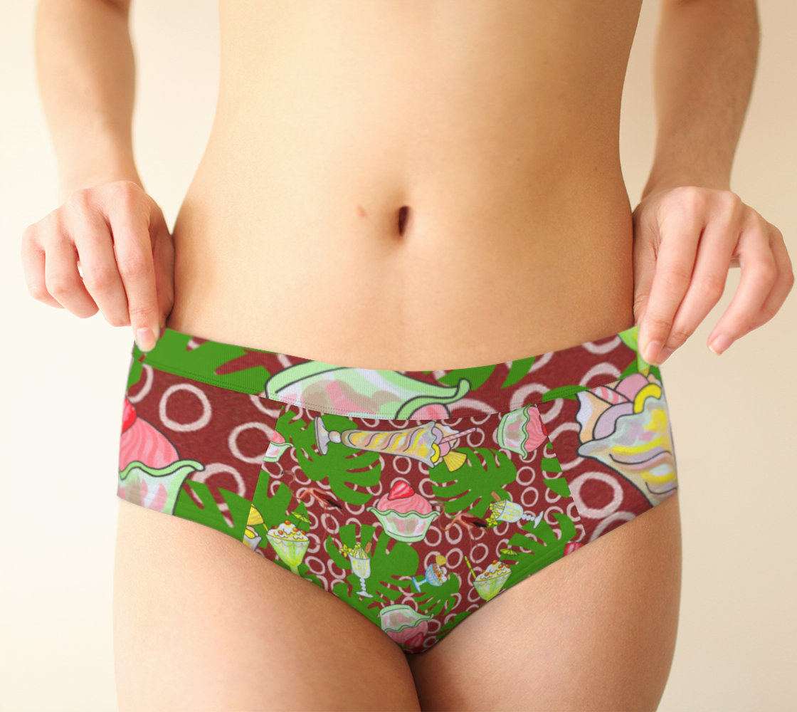 ice cream tropical pattern cheeky briefs