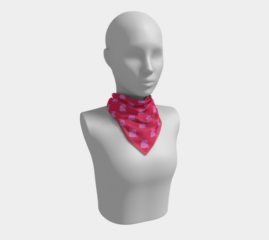 punk heart pink scarf