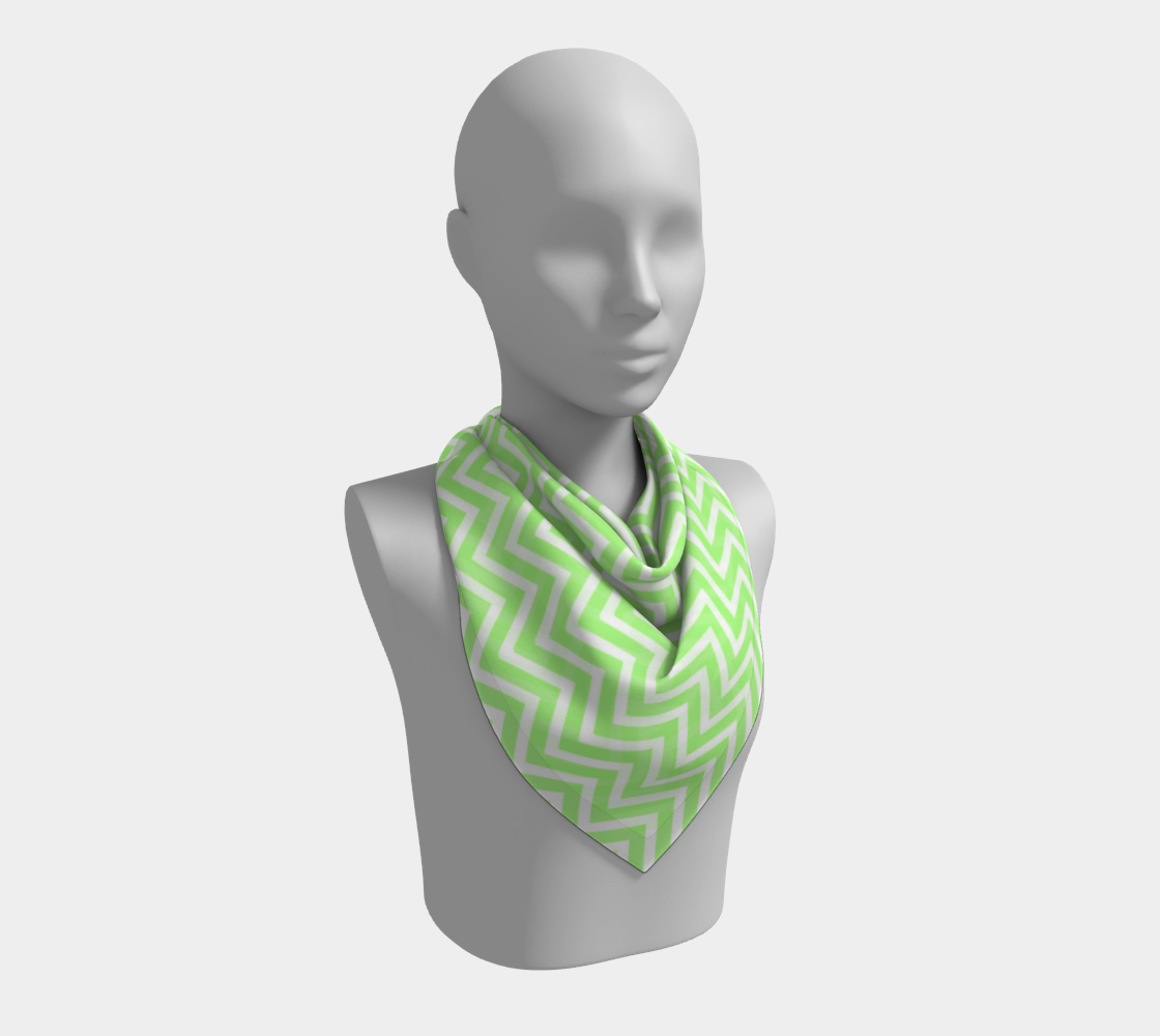 green chevron scarf