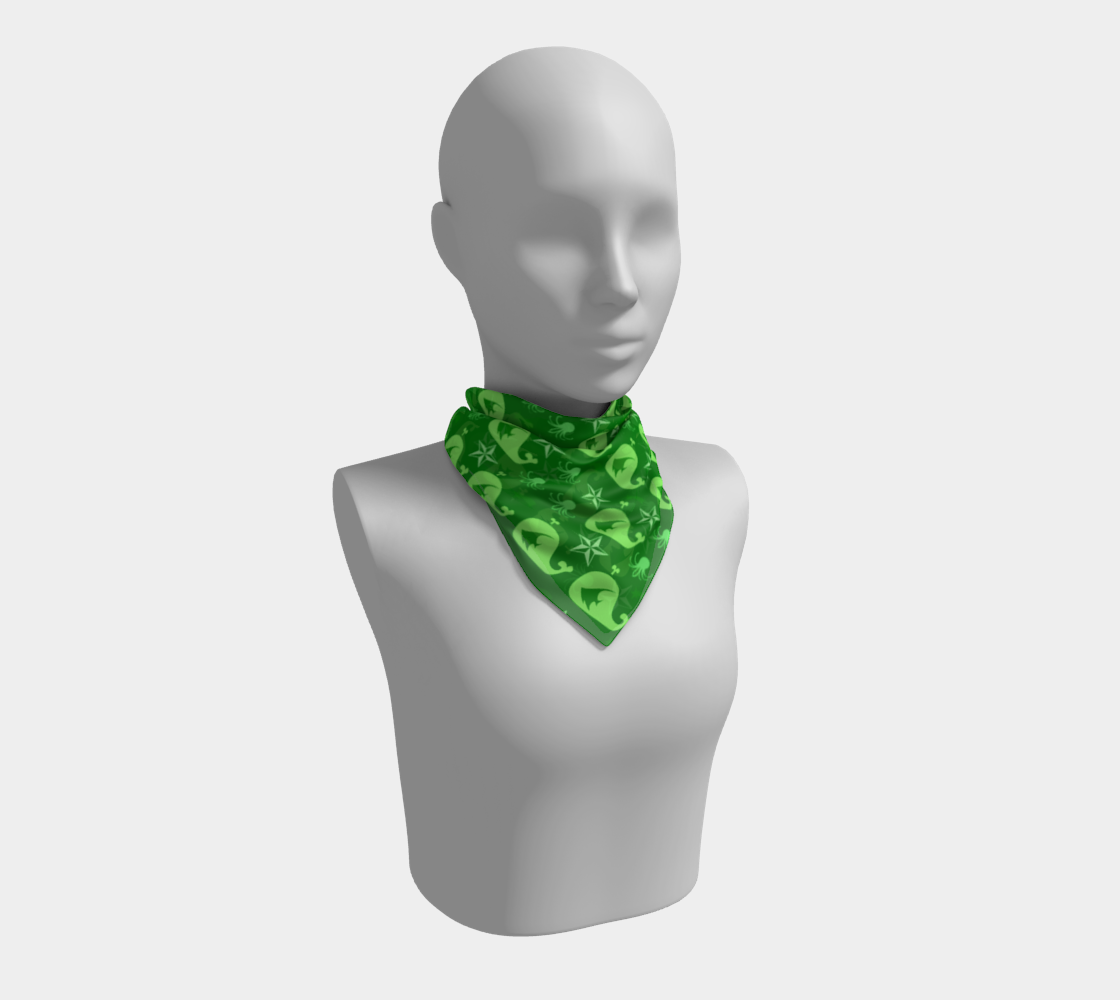 green sea whales scarf