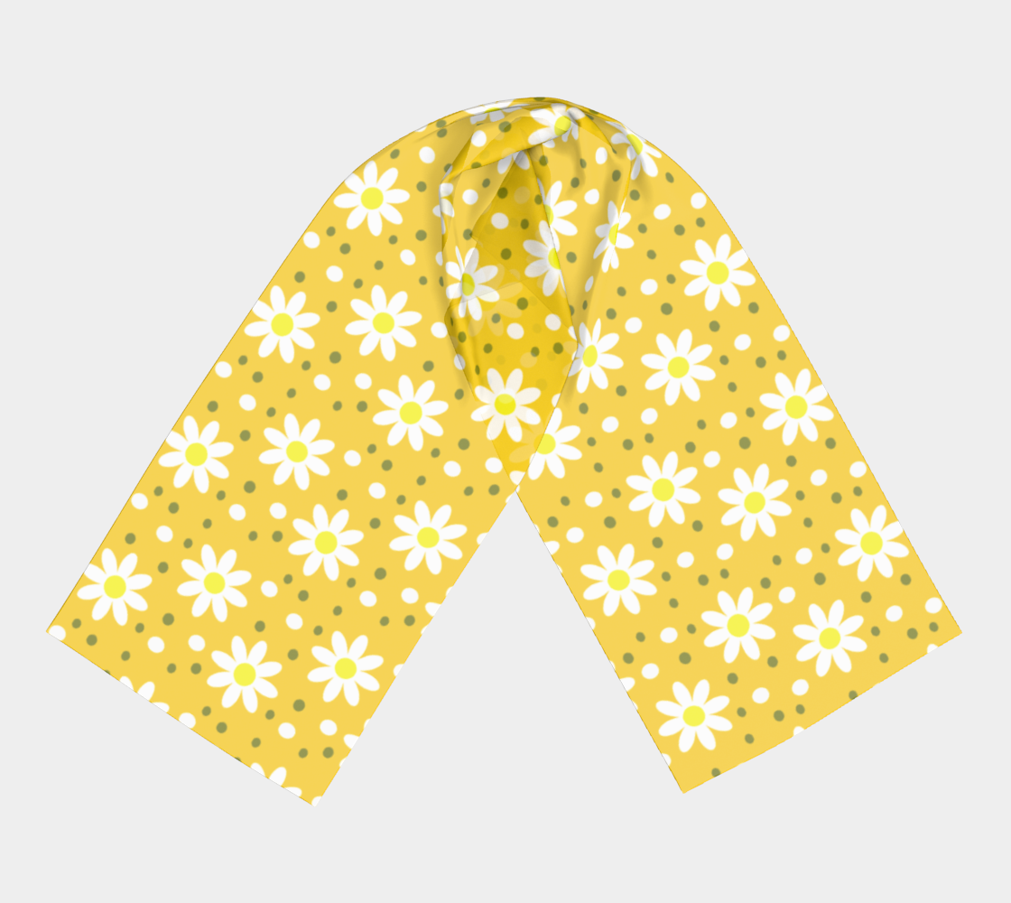 daisy dots yellow scarf