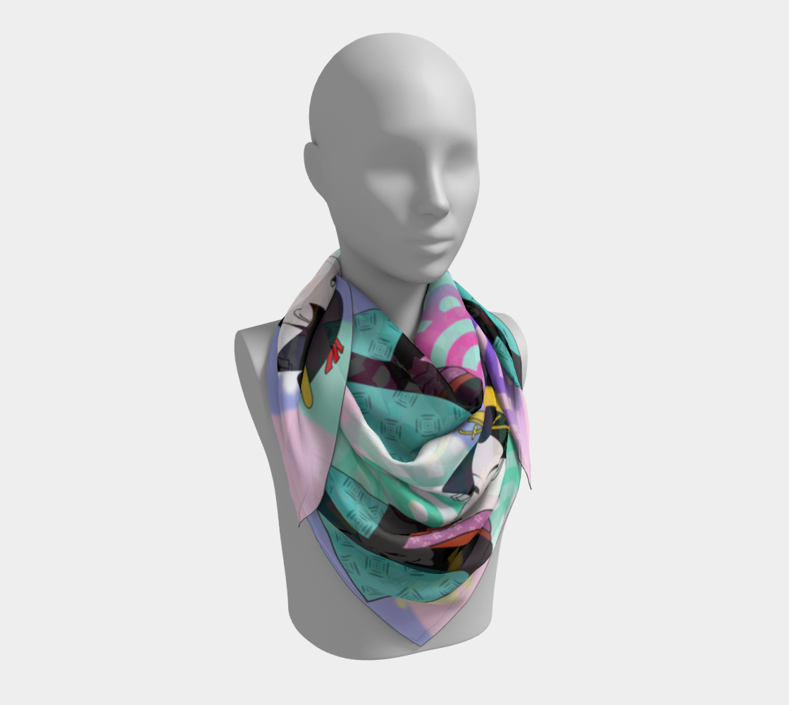 japanese abstract scarf