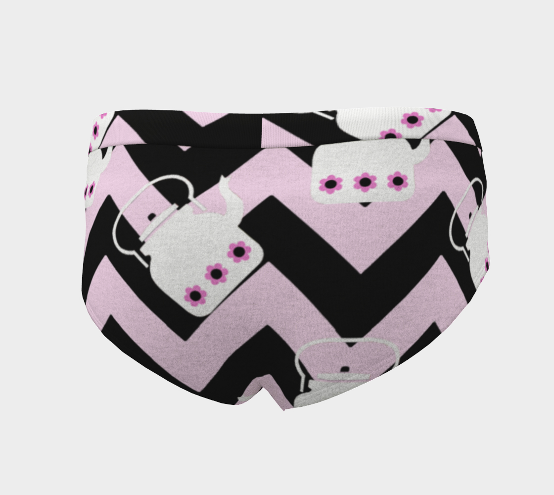 pink teapot chevron cheeky briefs