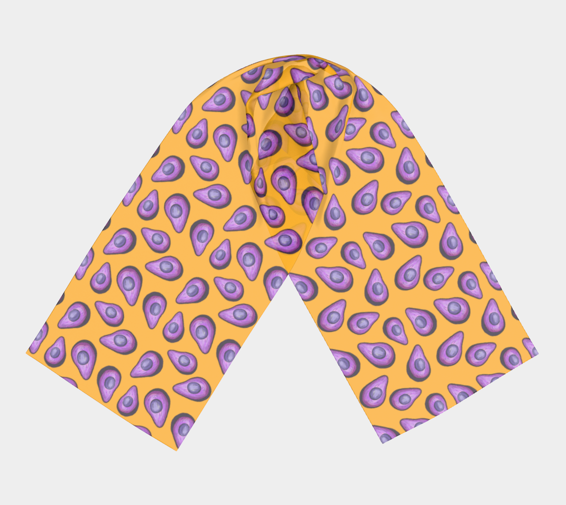 tropical orange avocadoes scarf