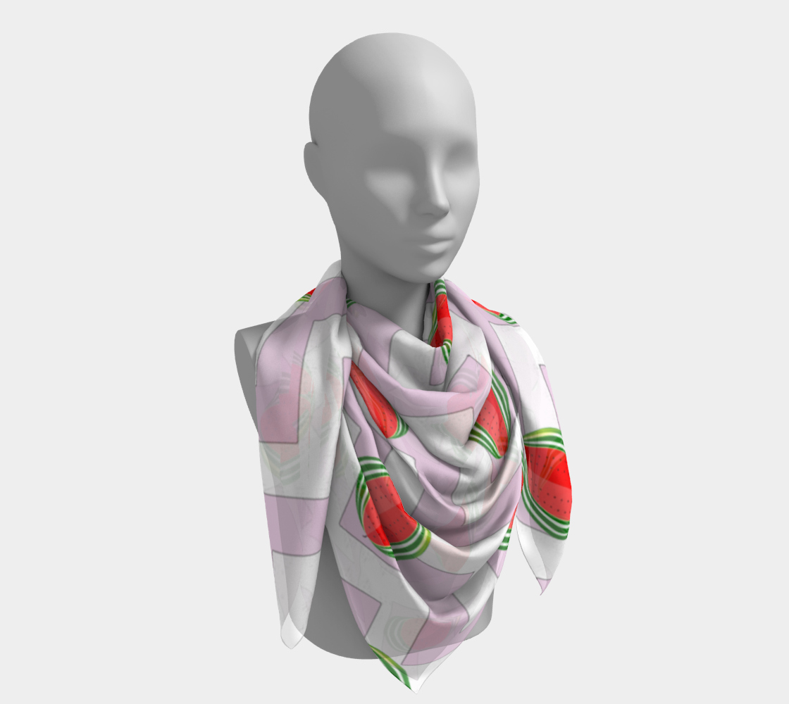 watermelon chevron scarf