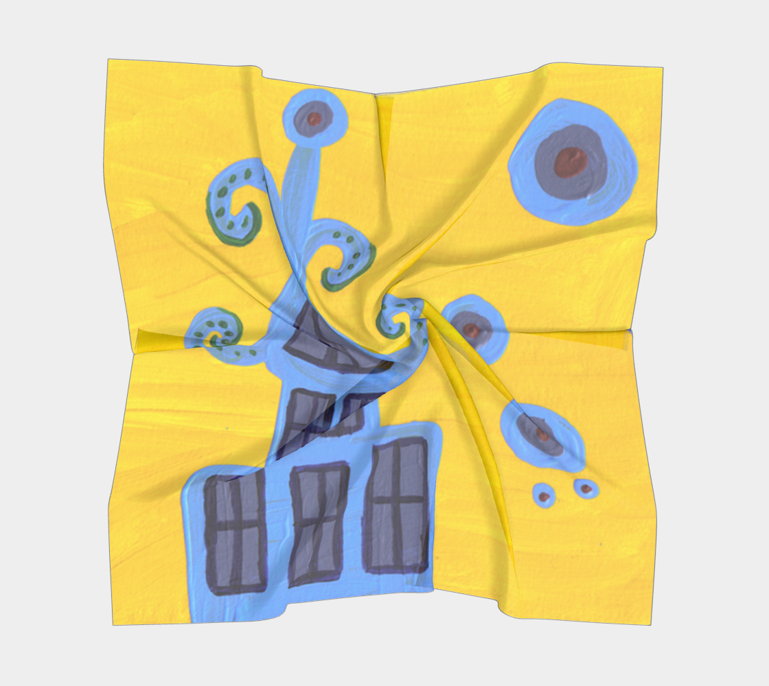 blue house scarf