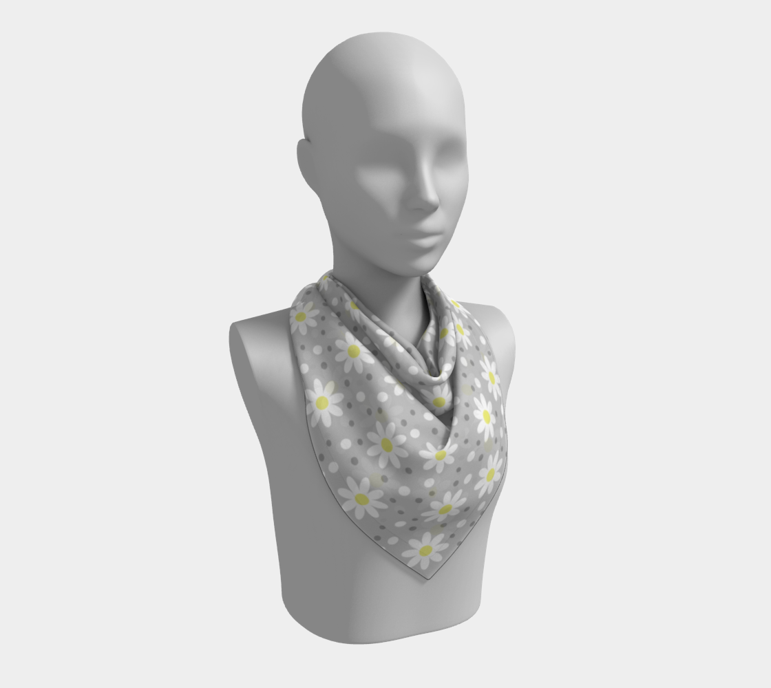 daisy dots grey scarf