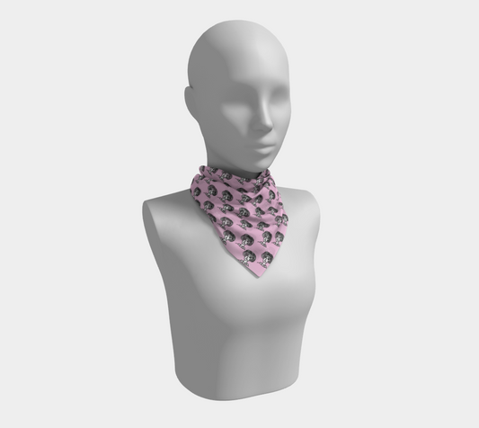 20s girl pink scarf