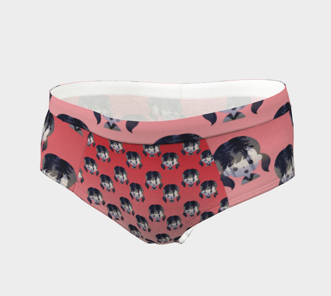 forest girl gradient red cheeky briefs