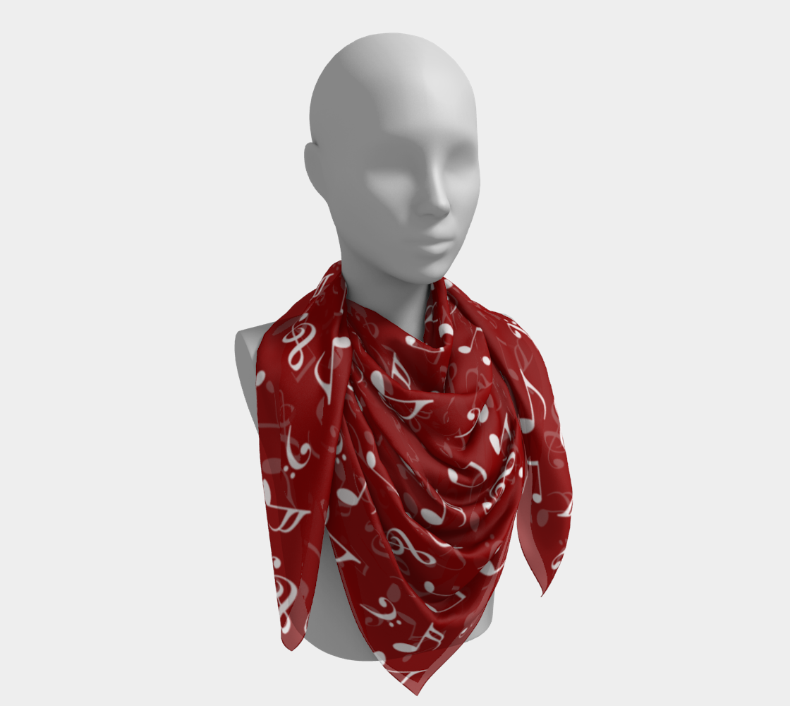 red white music scarf