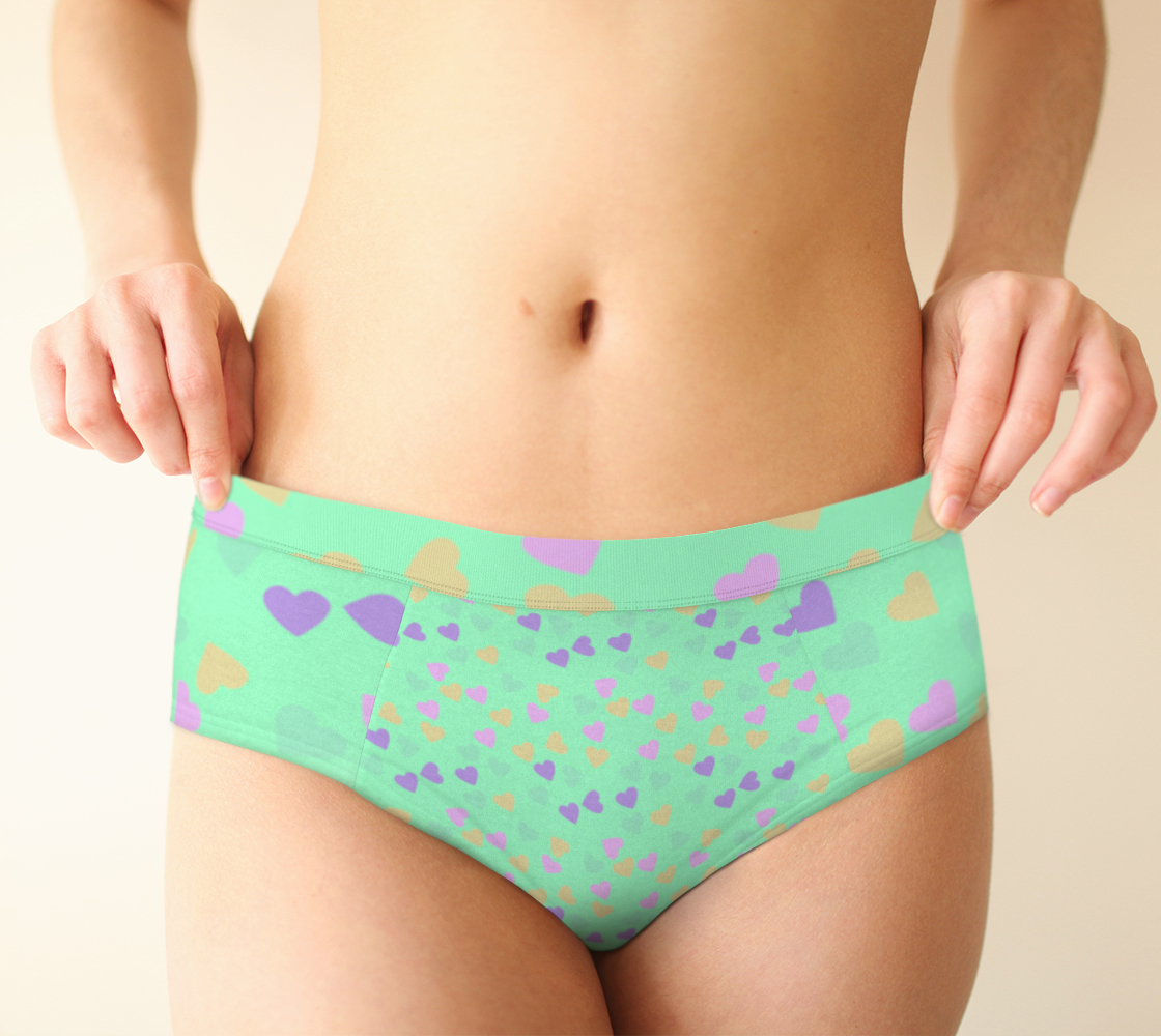 minty hearts cheeky briefs