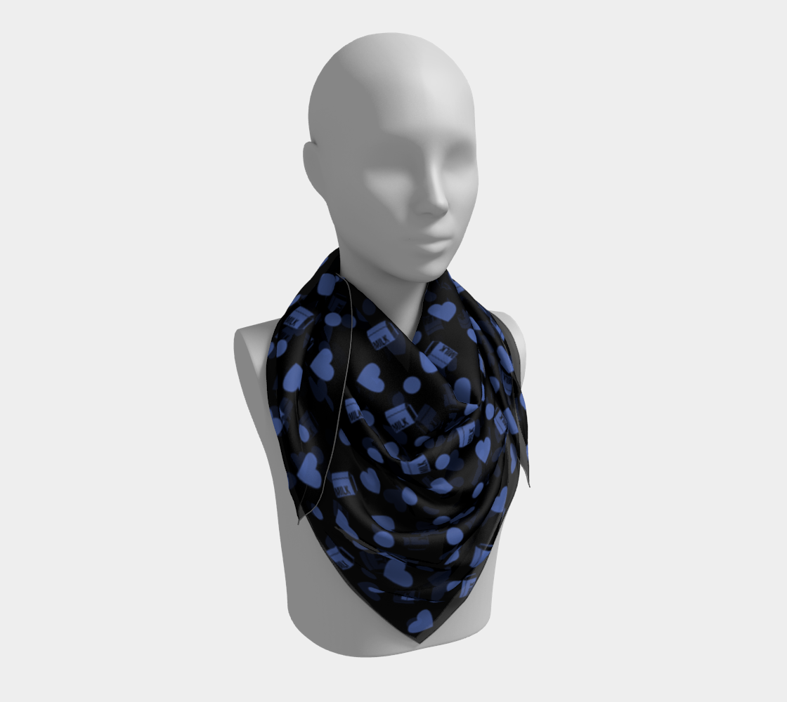 blue hearts scarf