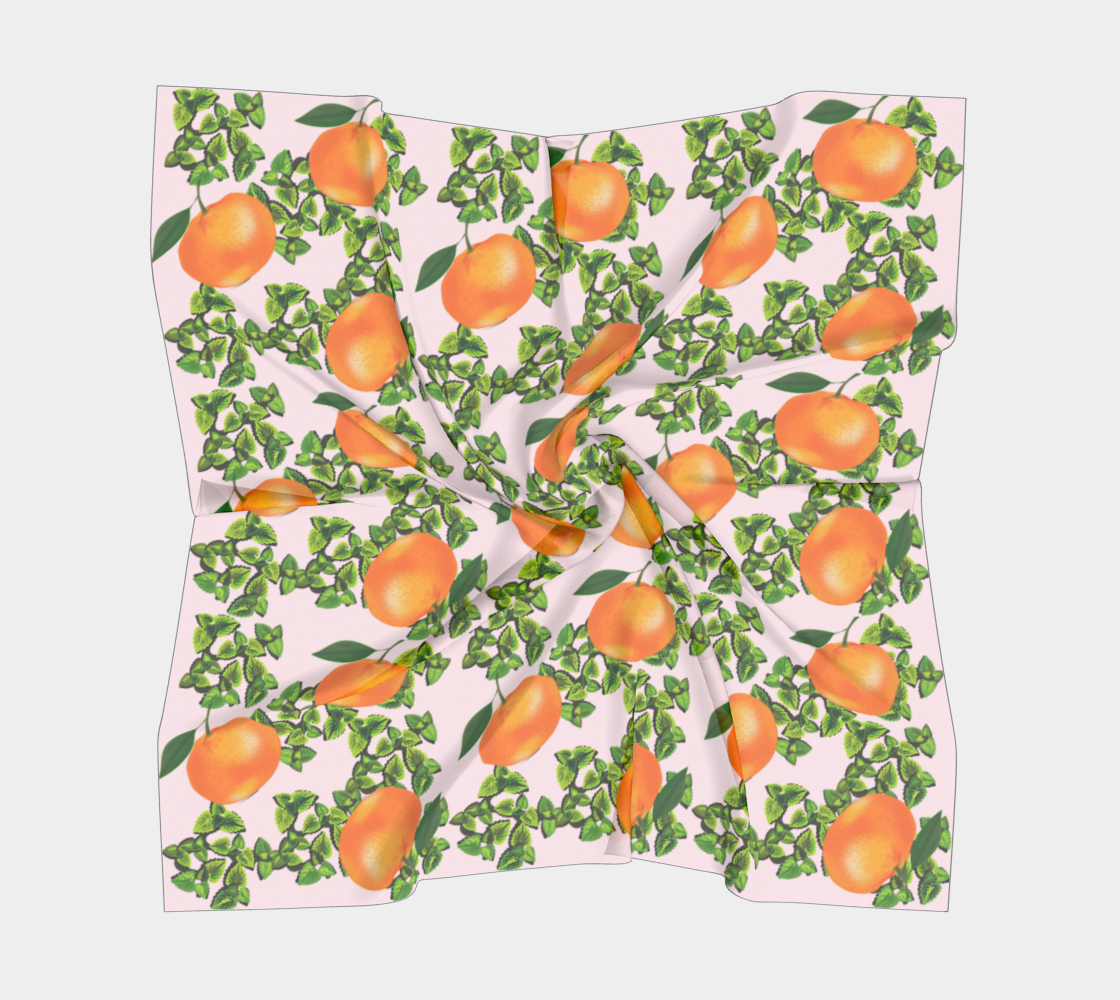 citrus tropical orange pink scarf