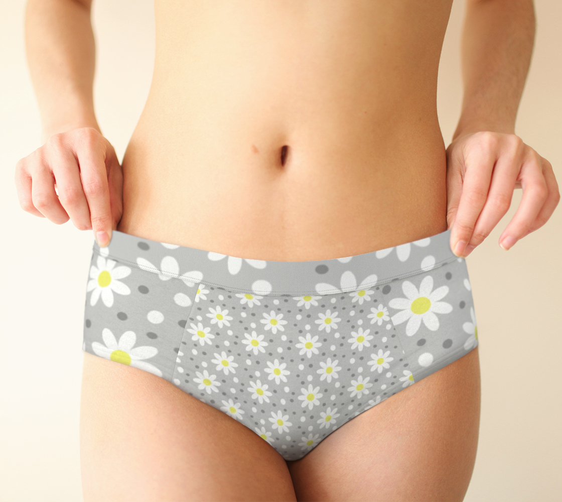 daisy dots grey cheeky briefs