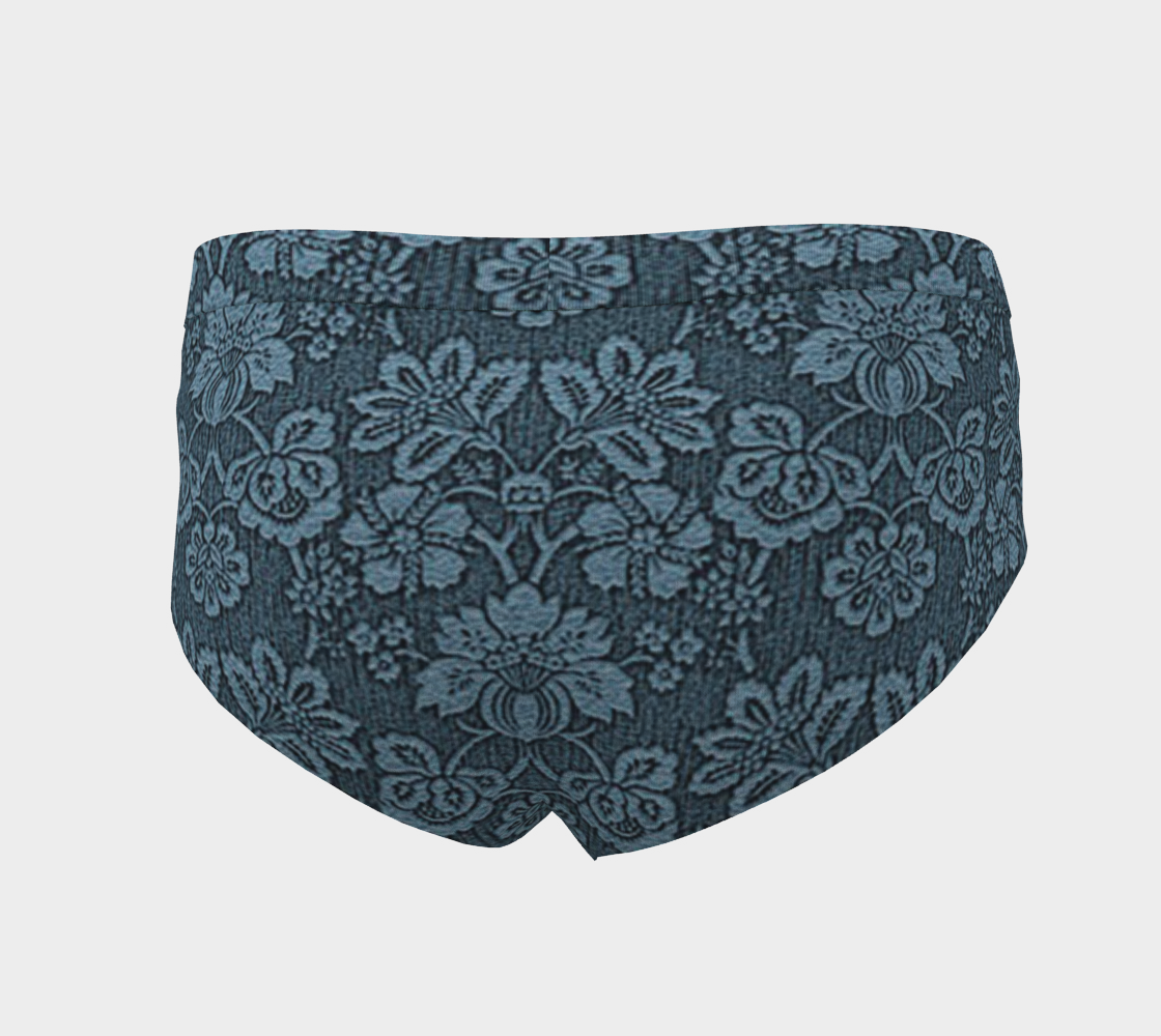 damask blue cheeky briefs