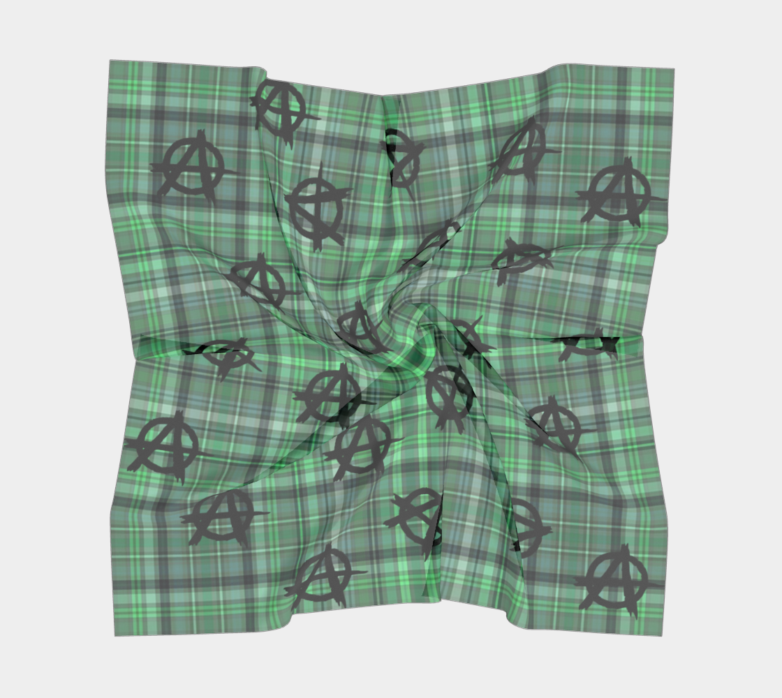 green  plaid anarchy scarf