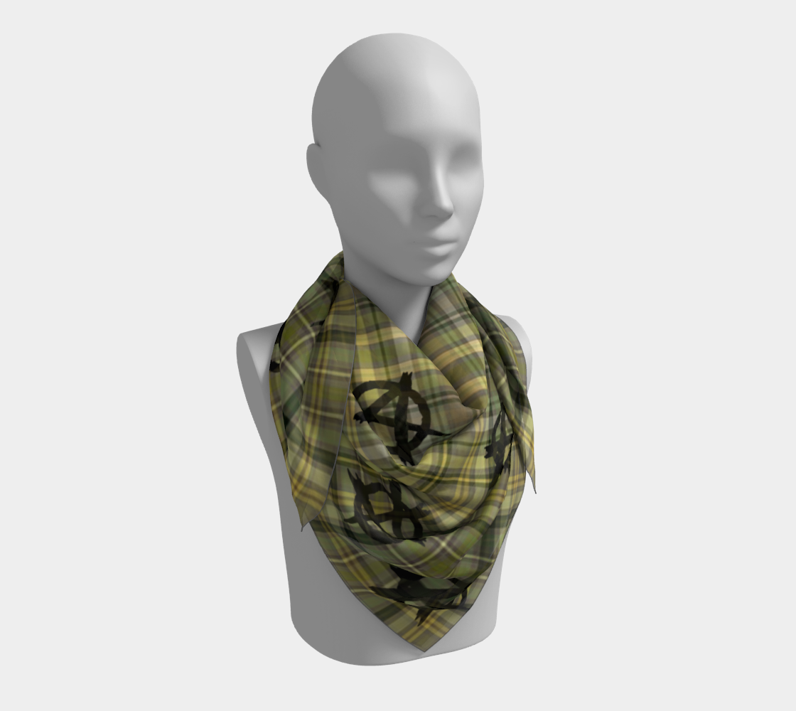 yellow plaid anarchy scarf