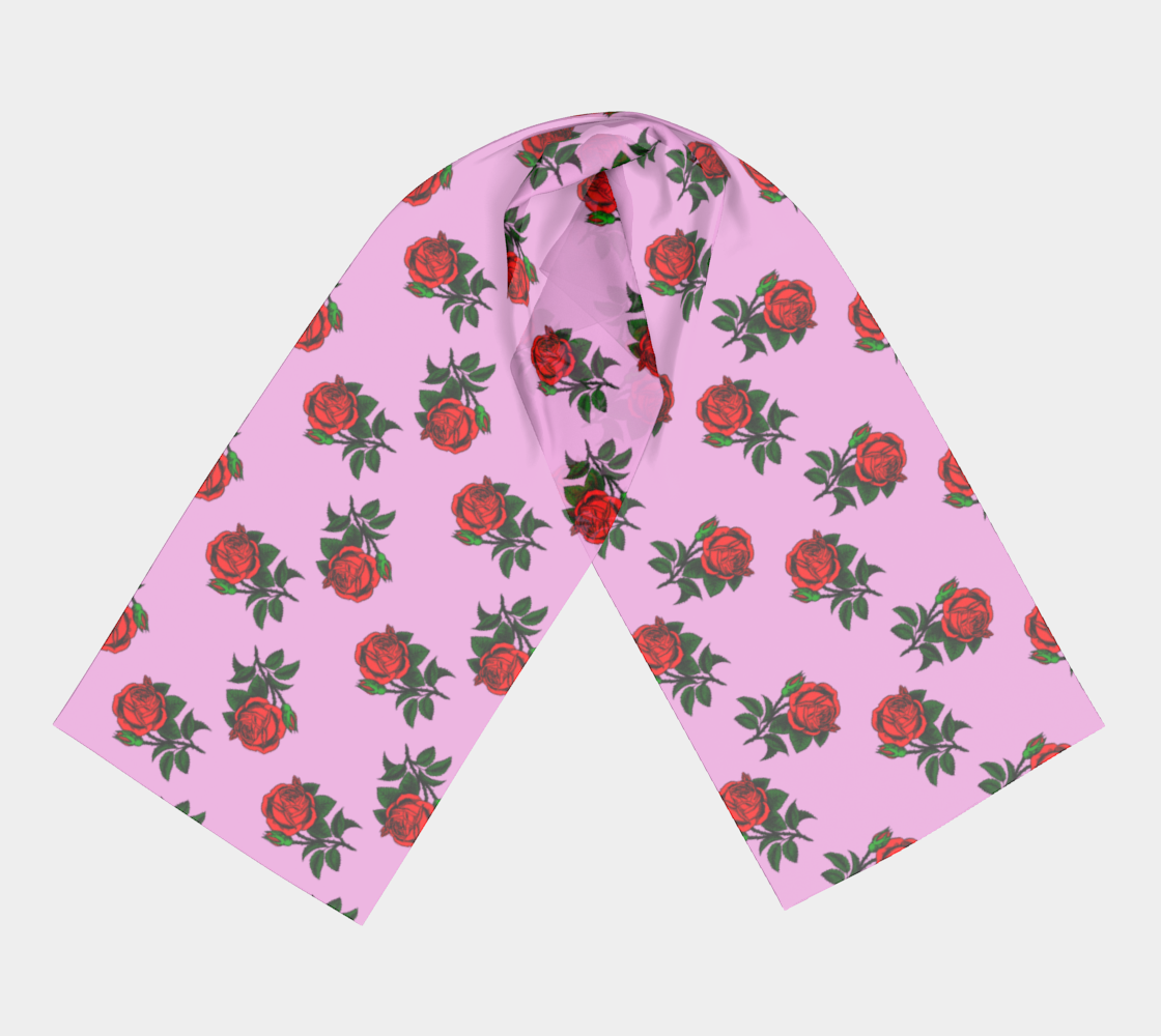 red roses pink scarf