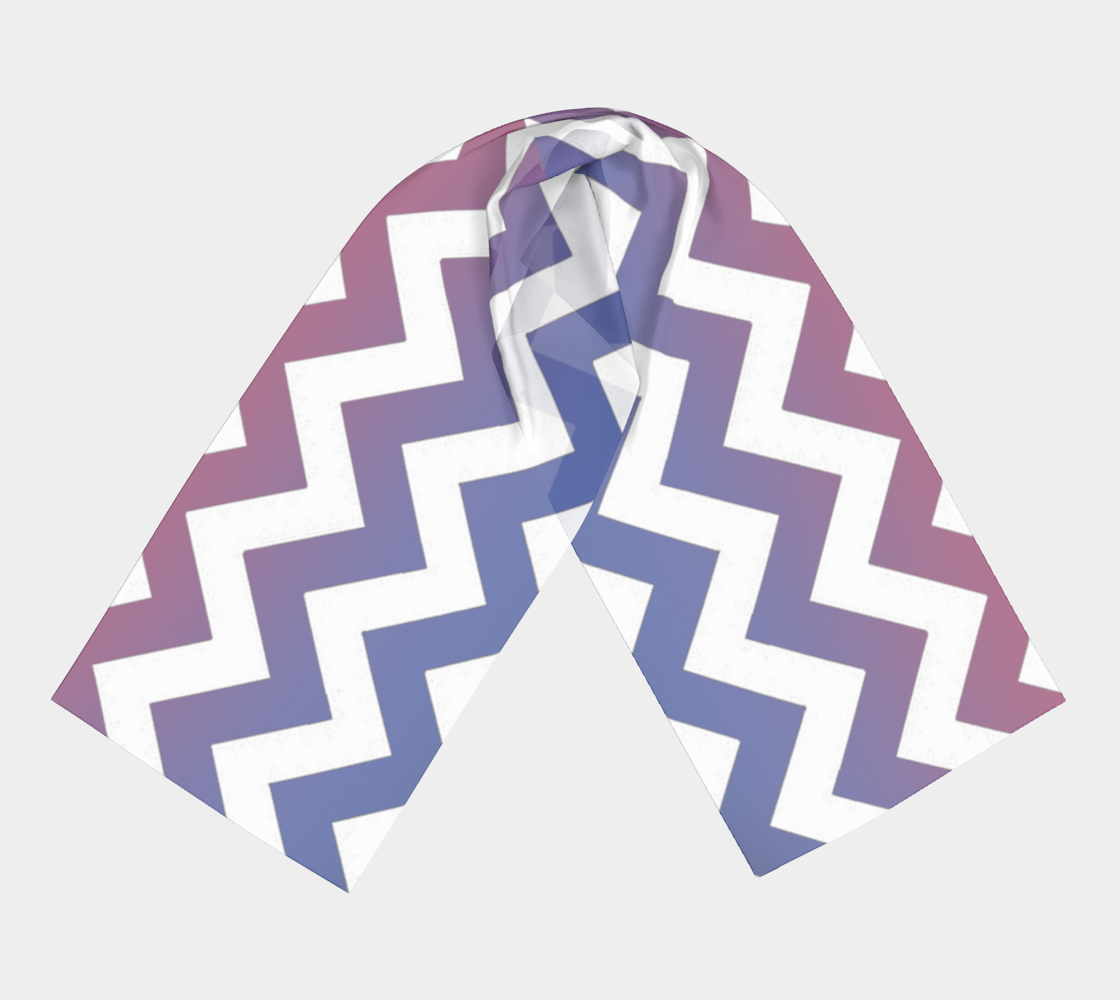 pink blue black ombre chevron scarf