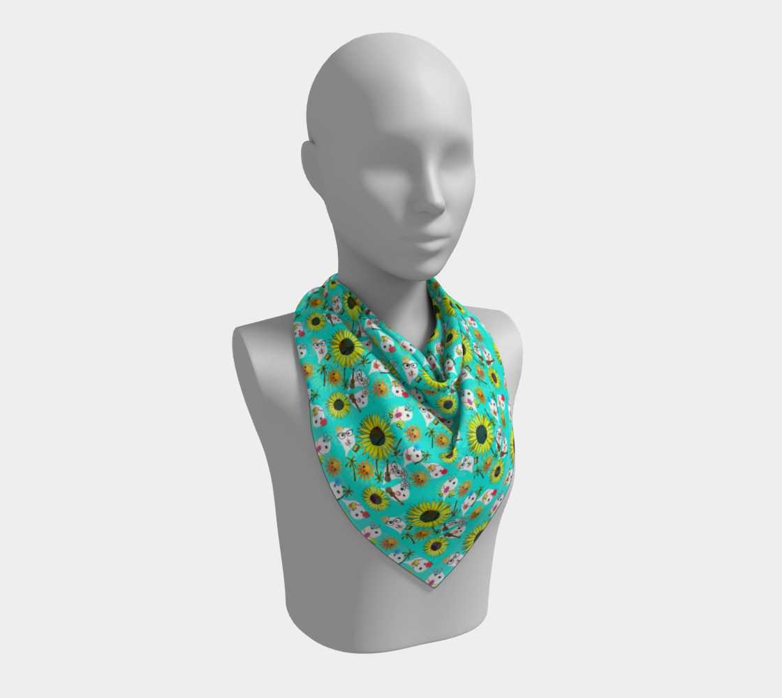 hawaii ghost aqua scarf