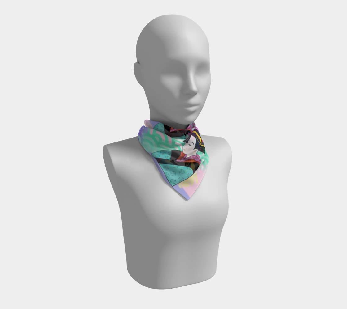 japanese abstract scarf