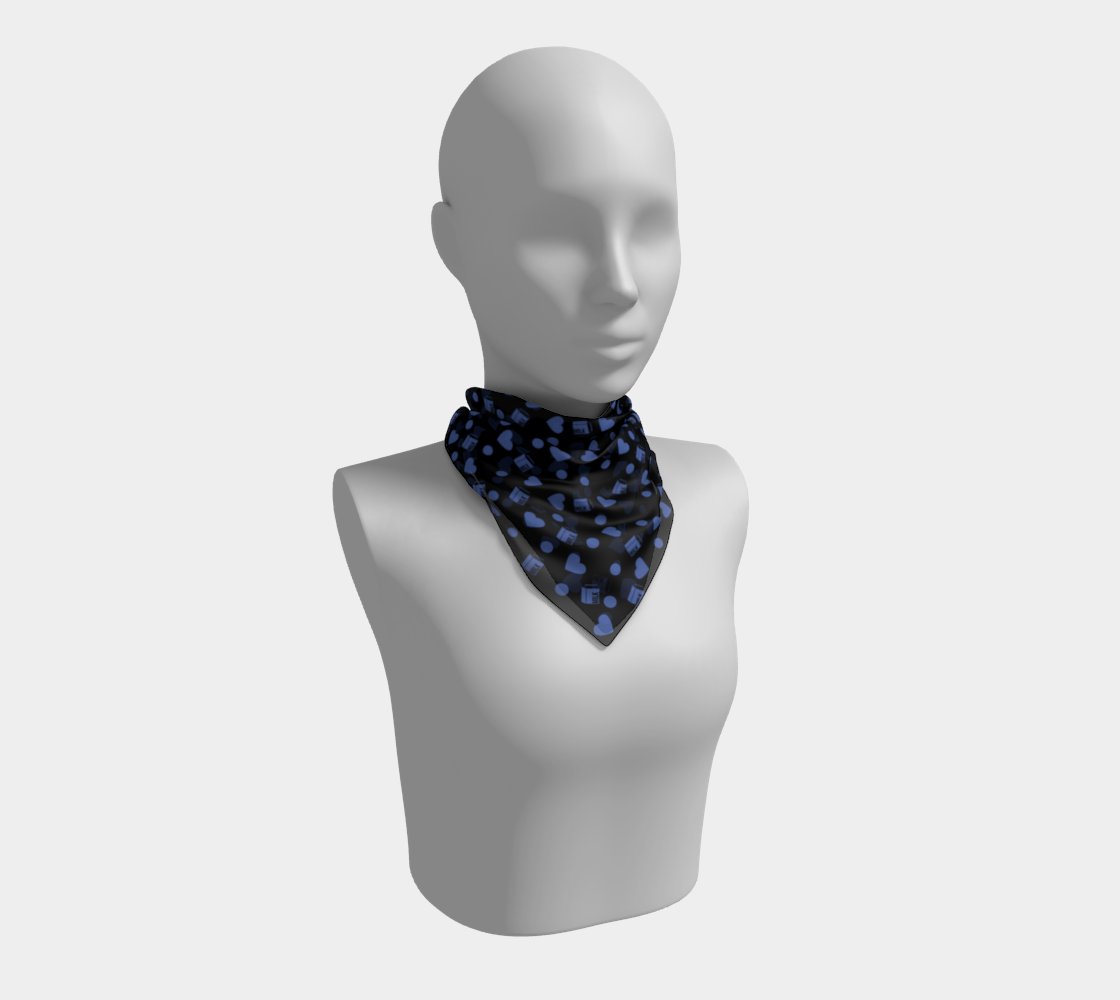 blue hearts scarf