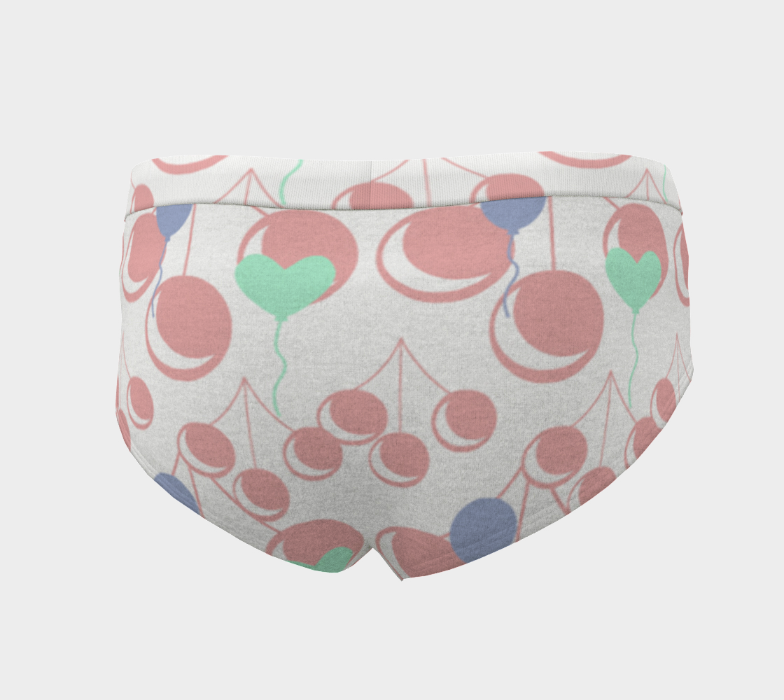 bubblegum cherry white cheeky briefs