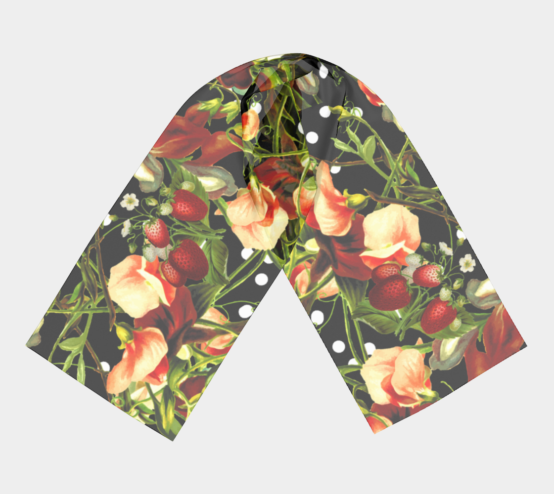 fruit blossom black scarf