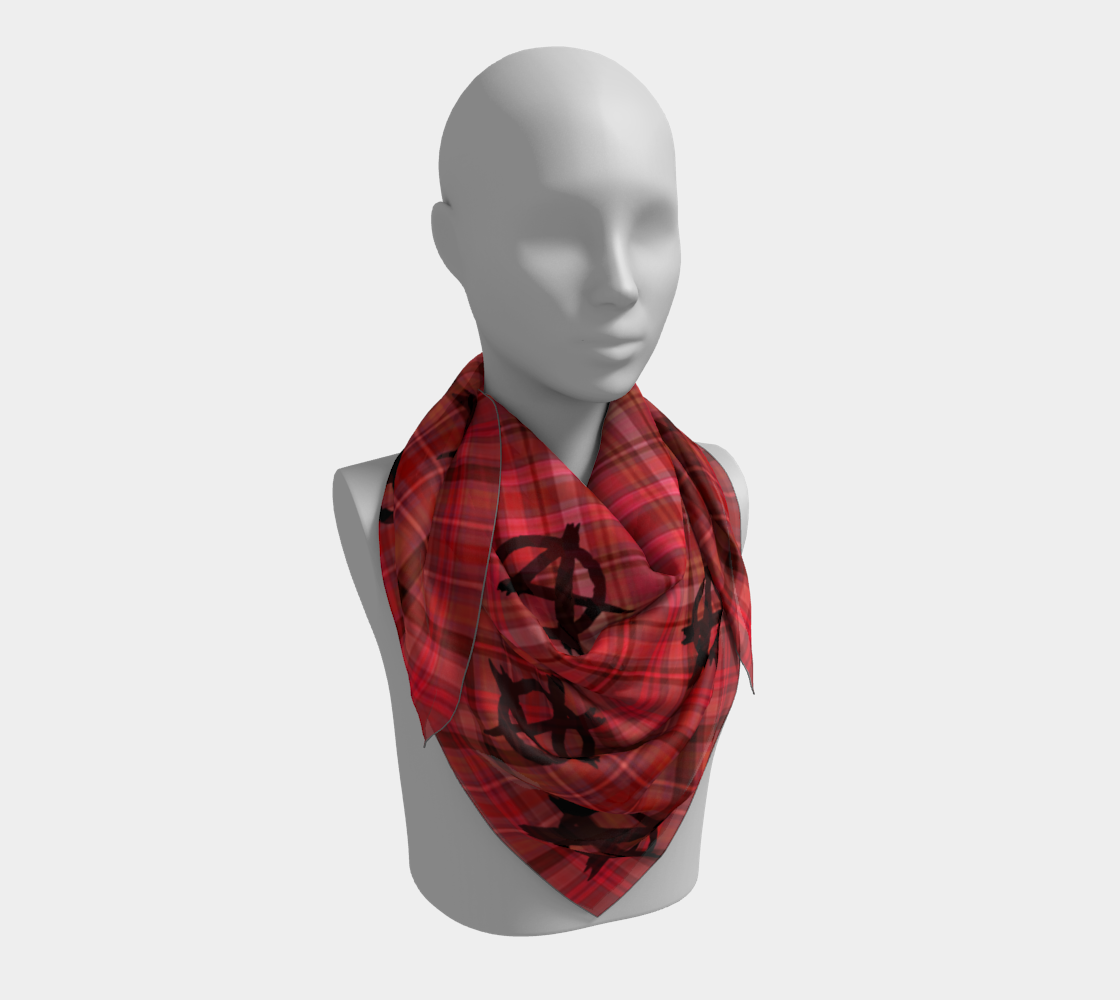 red plaid anarchy scarf