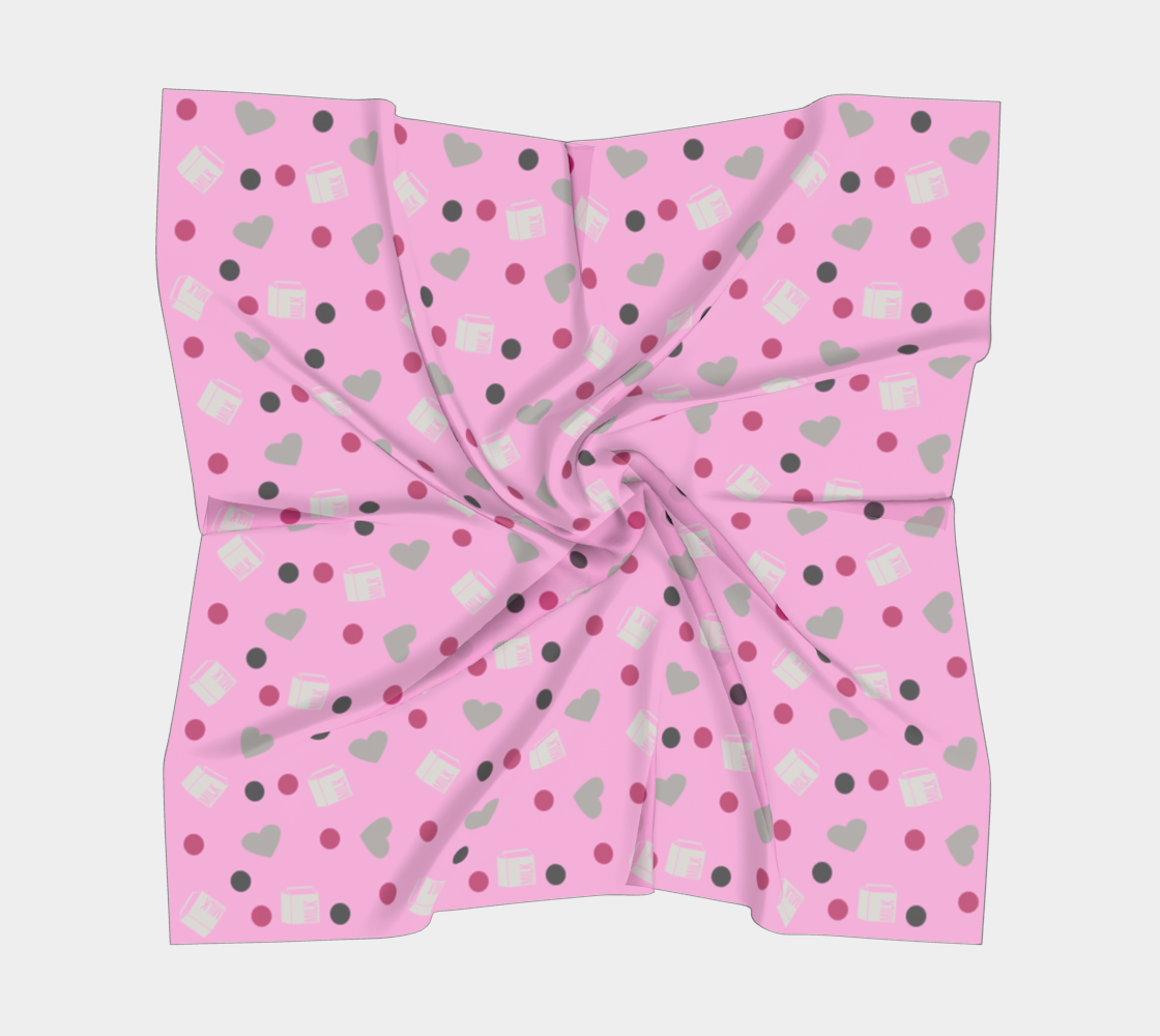 pink milk hearts scarf