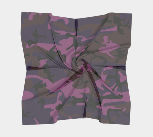 Camouflage violet scarf