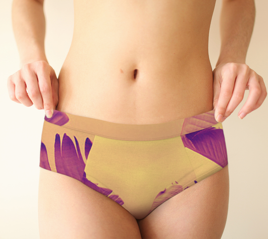 tropical leaves cheeky briefs