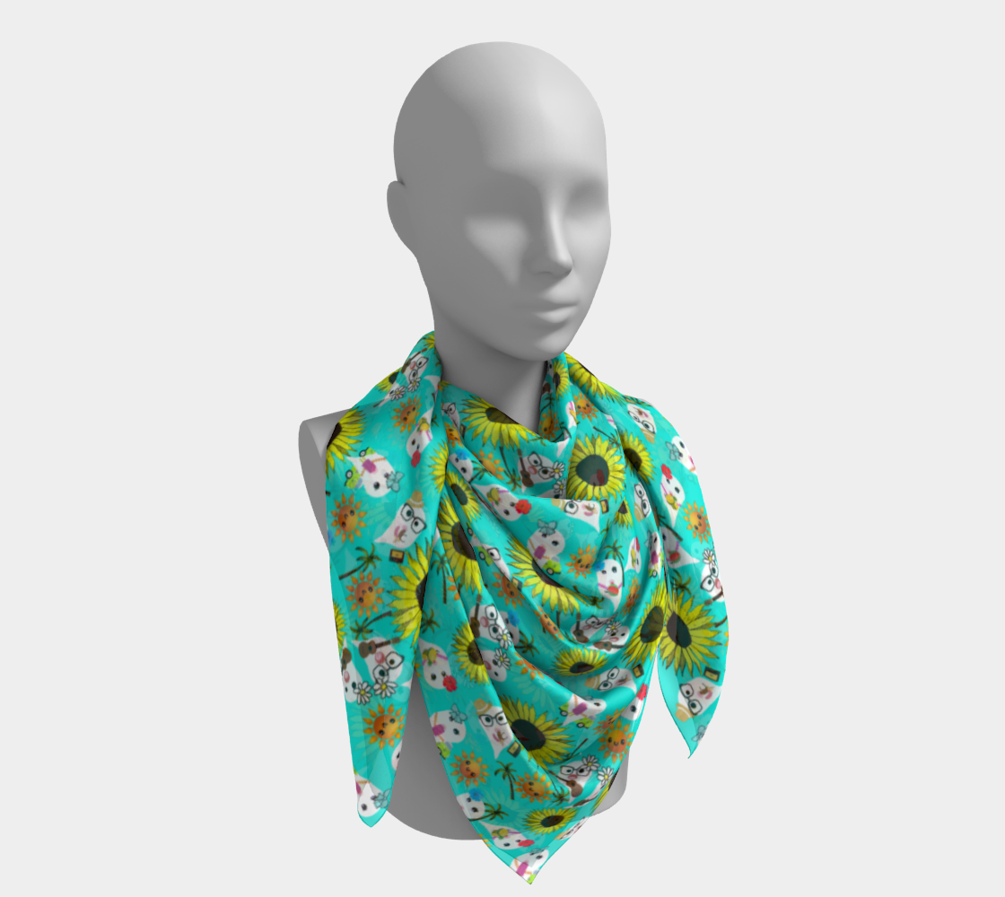 hawaii ghost aqua scarf