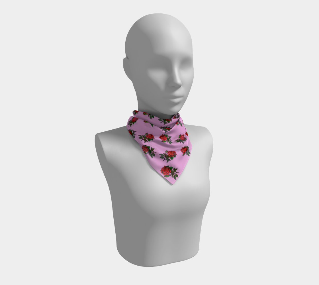 red roses pink scarf