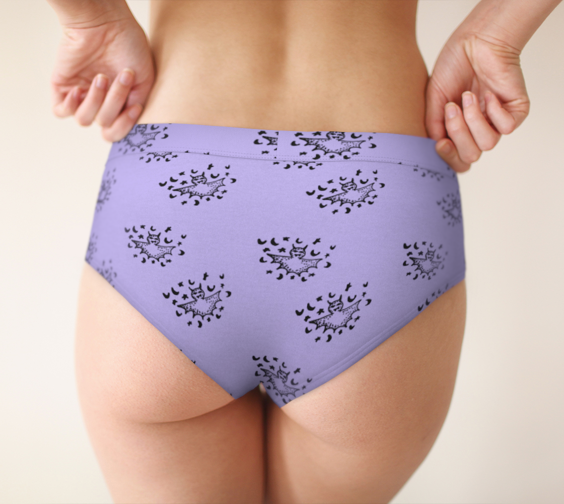 zodiac bat lilac cheeky briefs