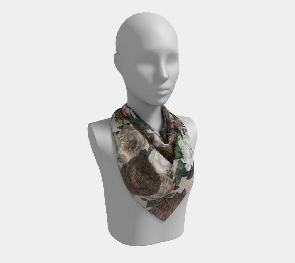 rose bushes brown scarf