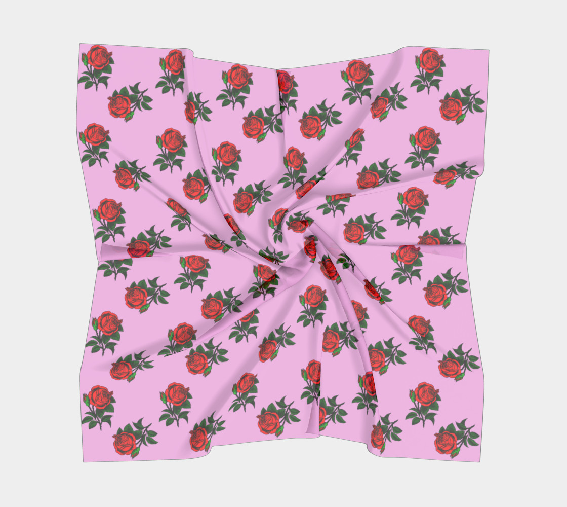 red roses pink scarf