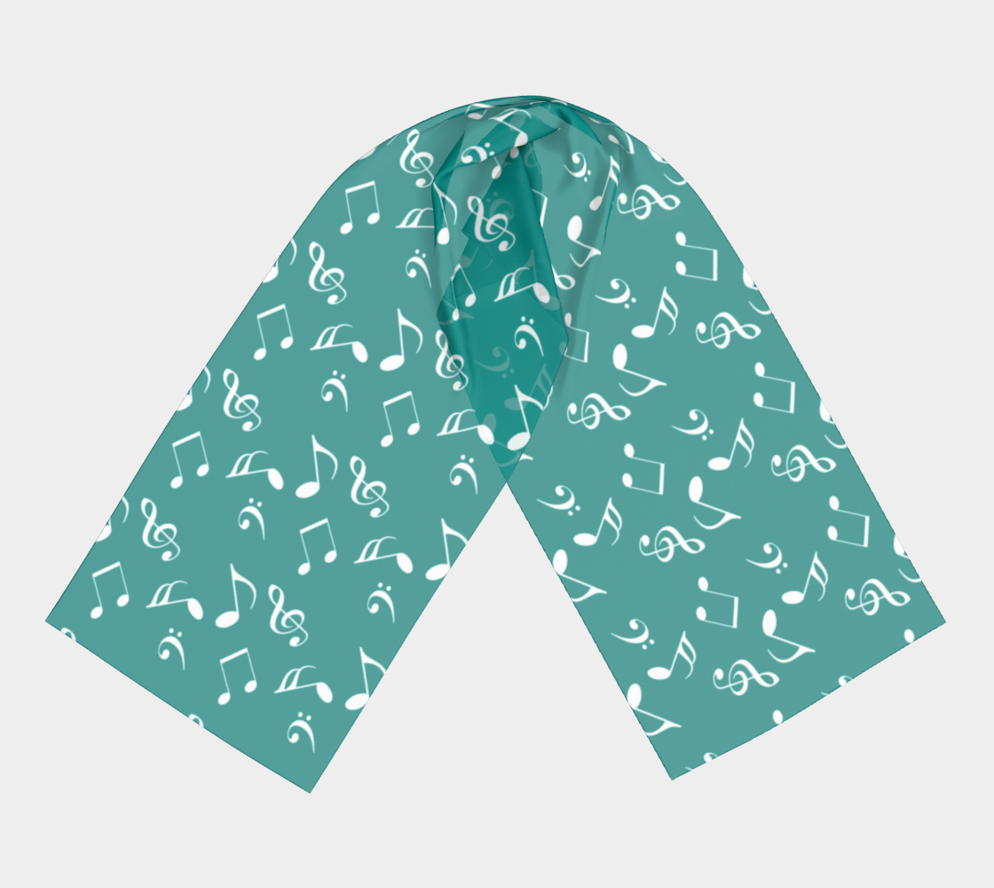 teal music scarf