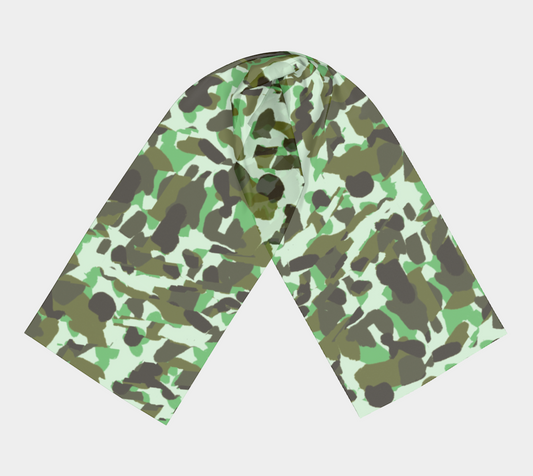 brownish green camo scarf