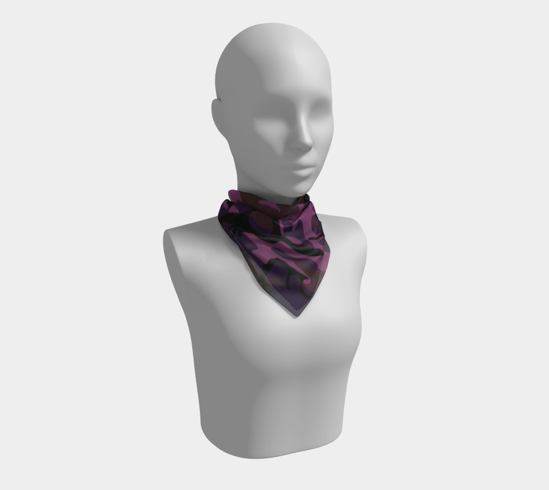 Camouflage violet scarf